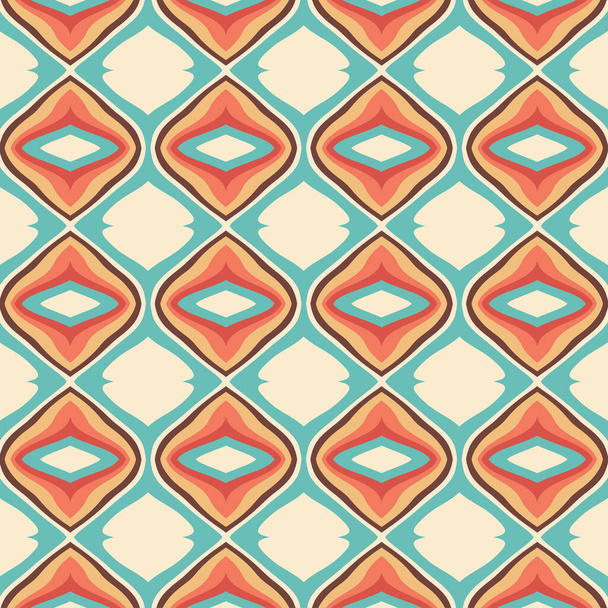 Colorful pattern in the 60s, 70s surface design, fabrics, paper, stationery, cards, banners, textiles - Foto, afbeelding
