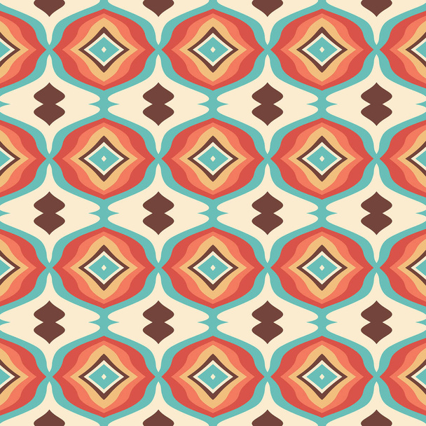 Colorful pattern in the 60s, 70s surface design, fabrics, paper, stationery, cards, banners, textiles - Zdjęcie, obraz
