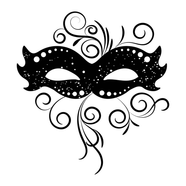 Máscara de carnaval elegante colorido mascarada, Mardi Gras, Purim. Ilustração, design elegante, vetor - Vetor, Imagem