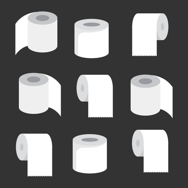 Conjunto de rolos de papel higiênico ilustração vetorial - Vetor, Imagem