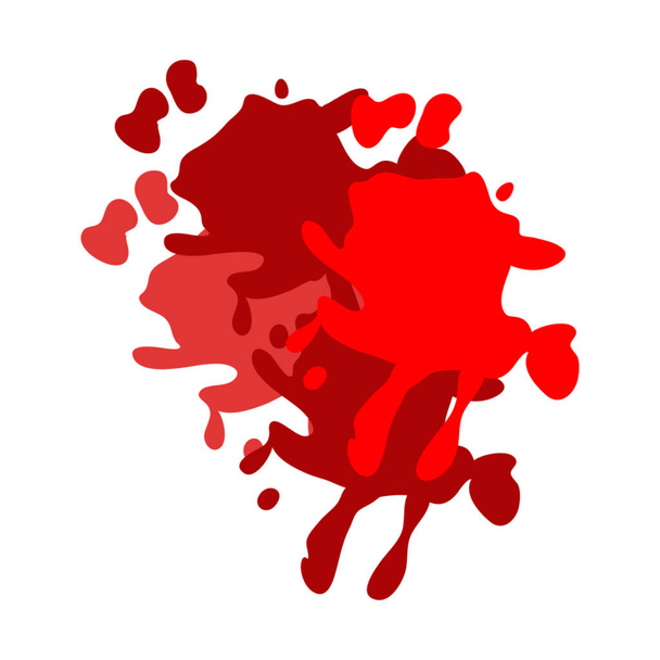 Red puddles Dripping blood. Realistic bloody splatters blob of blood. Medical and healthcare concept. Blood splatter. - Wektor, obraz