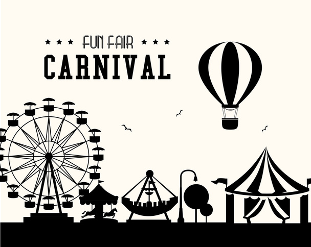Carnival design over white background vector illustration - Vector, Image