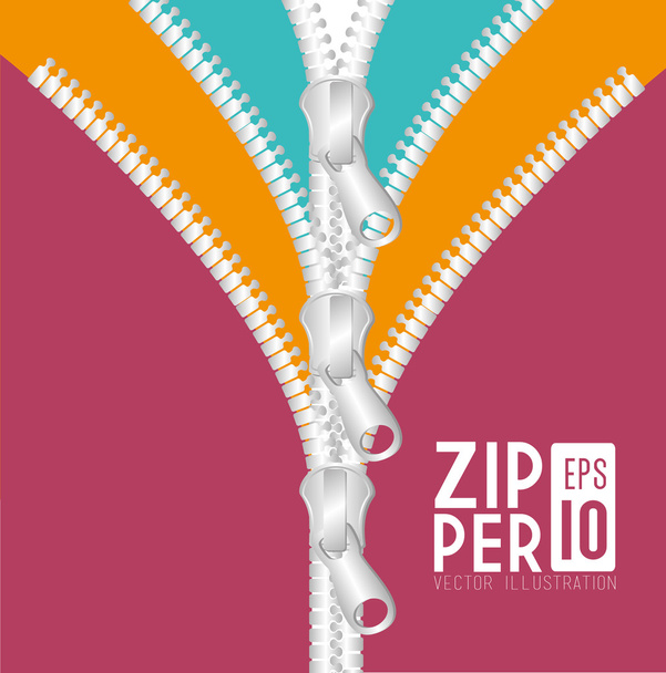 Zipper design, vector illustration. - Vector, Image