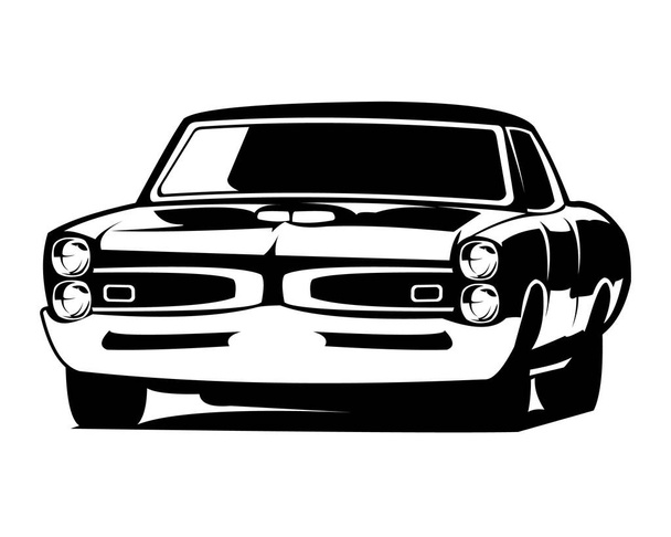 1969 Pontiac GTO Judge isolated white background side view. best for logos, badges, emblems, icons, available in eps 10. - ベクター画像