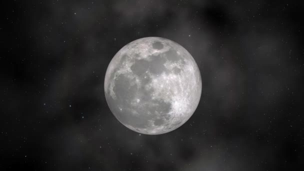 Full moon on the background the stars twinkle. - Felvétel, videó