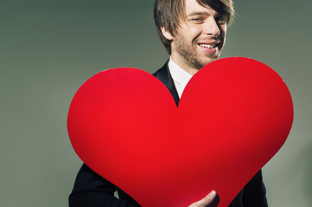 Closeup portrait of a valentine's boyfriend - Photo, image