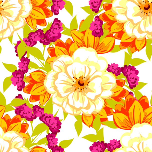 Seamless pattern with floral background - Vetor, Imagem