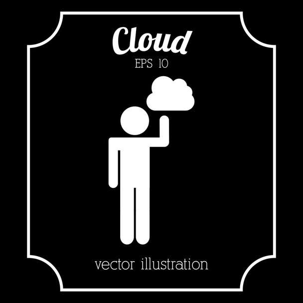cloud computing design  - Вектор,изображение