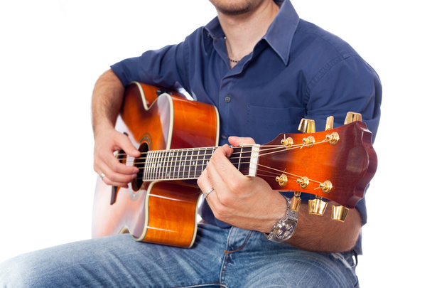 Young Man Playing Guitar - Фото, изображение