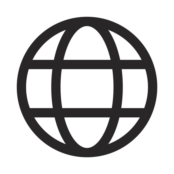 Internet symbol Go to web Icon. www icon Web click icon. Globe and arrow symbol. - Vektor, Bild