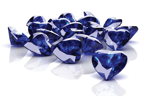 Gruppe blauer Saphire - Vektor, Bild