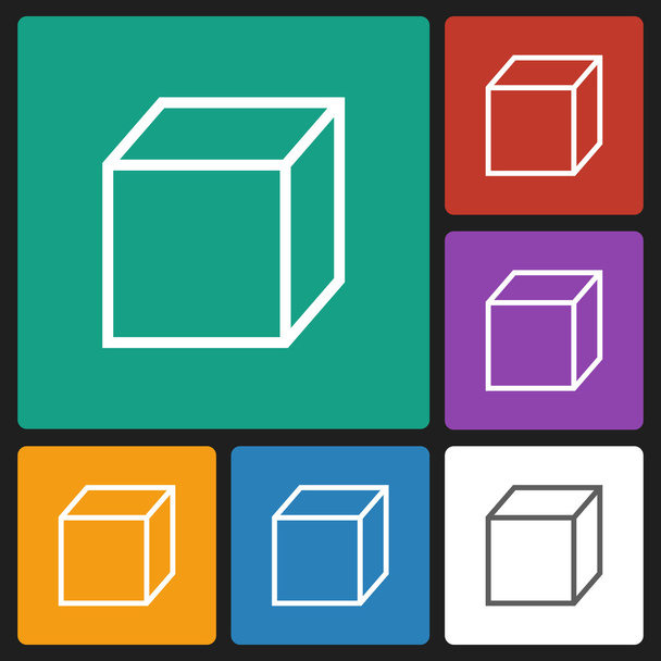 icono del cubo
 - Vector, imagen