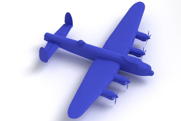 3d illustration. A four -engine heavy English bomber from the Second World War - Photo, Image