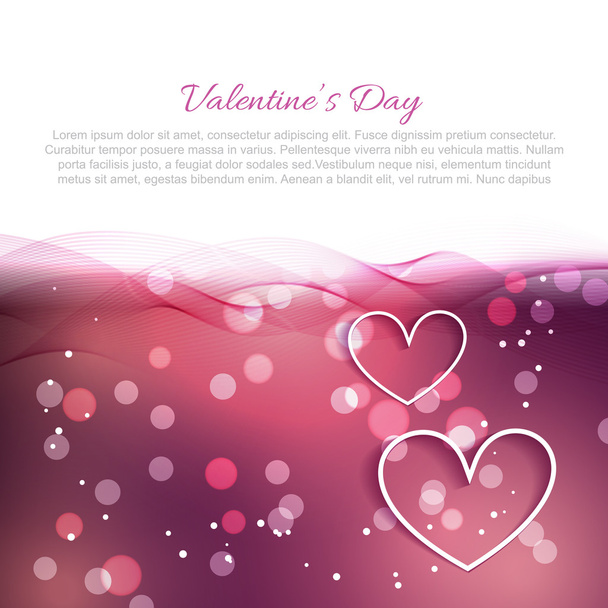 красивый Валентинов день фон с сердцем
 - Вектор,изображение