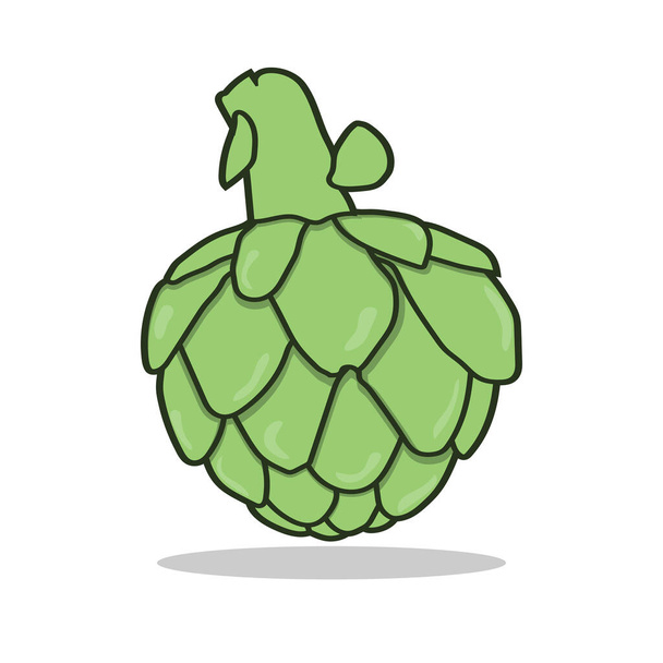 Ilustração de arte Símbolo logotipo botânica conceito ícone vegetais de alcachofra - Vetor, Imagem