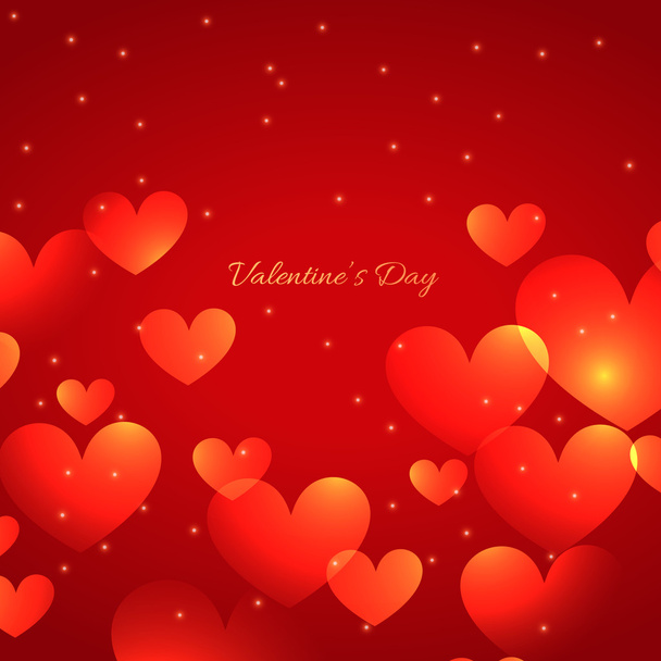 valentine day beautiful hearts background - Vector, Image