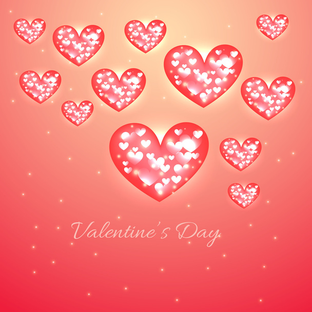 Valentin nap szív háttér  - Vektor, kép