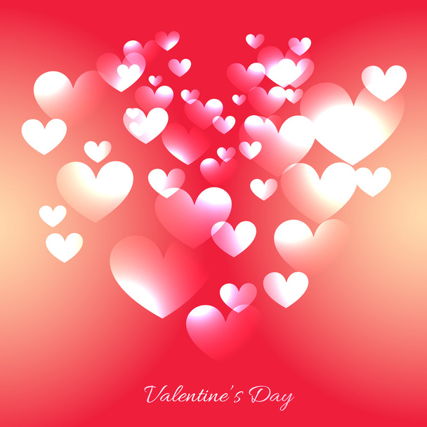 valentine day heart background  - Vector, afbeelding