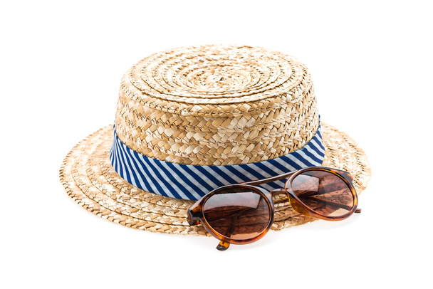 Straw hat isolated - Фото, изображение