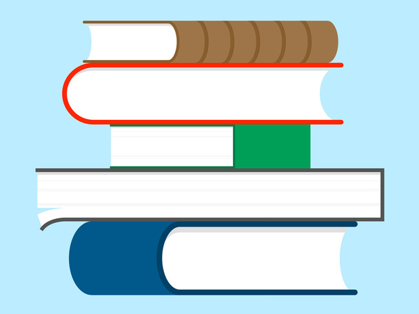 La pila de libros - la educación
 - Vector, imagen