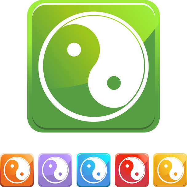 Yin Yang web icon - Vetor, Imagem