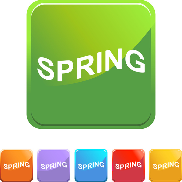 Spring web button - Vektör, Görsel