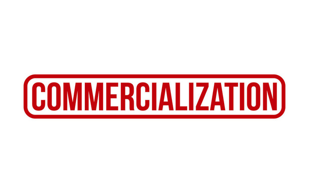 Red Commercialization Rubber Stamp Seal Vector - Vektor, kép