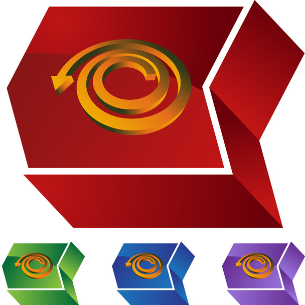 Spiral Arrow web icon - Wektor, obraz