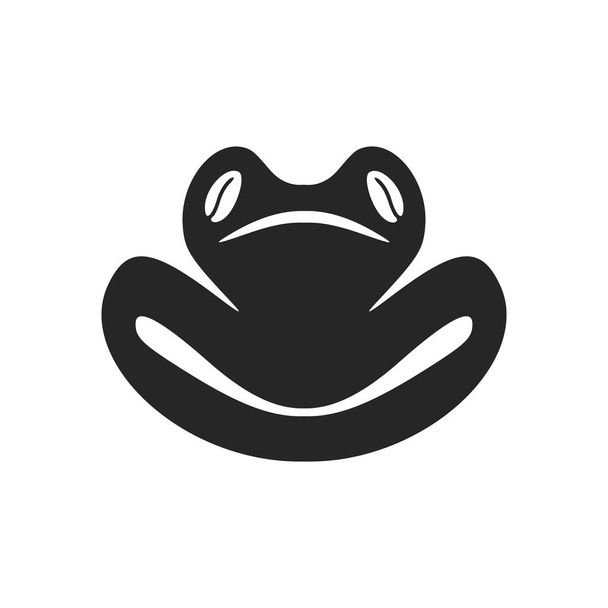 Elegant black toad black logo. Isolated. - Vektor, obrázek