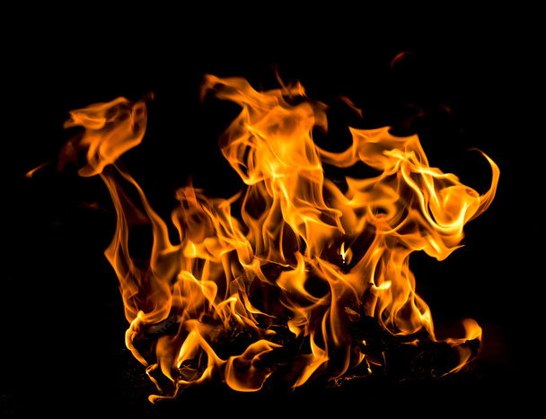 Orange fire flames - Foto, Imagen