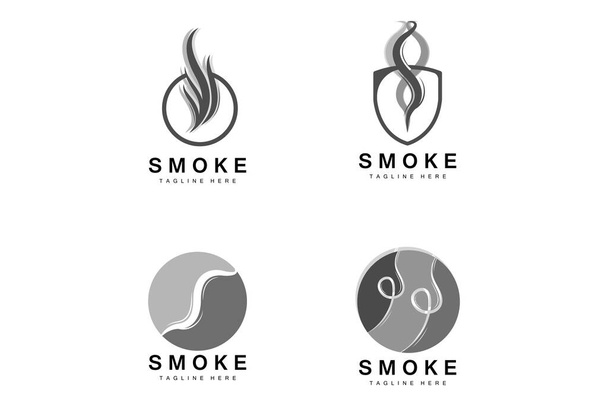 Steam Steam Logo Vector Hot Evaporating Aroma. Smell Line Illustration, Cooking Steam Icon, Steam Train, Baking, Smoking - Vektor, kép