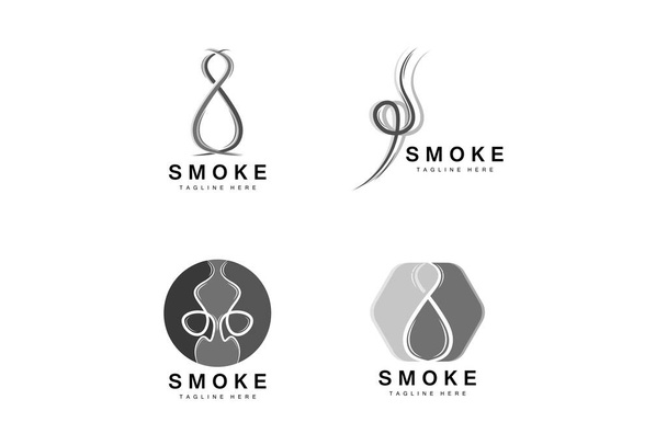 Steam Steam Logo Vector Hot Evaporating Aroma. Smell Line Illustration, Cooking Steam Icon, Steam Train, Baking, Smoking - Διάνυσμα, εικόνα