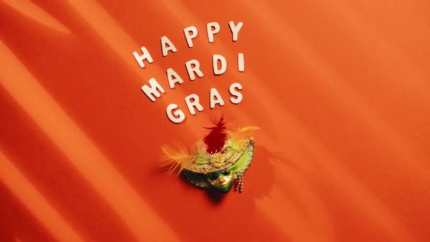 Πορτοκαλί φόντο του Mardi Gras - Πλάνα, βίντεο