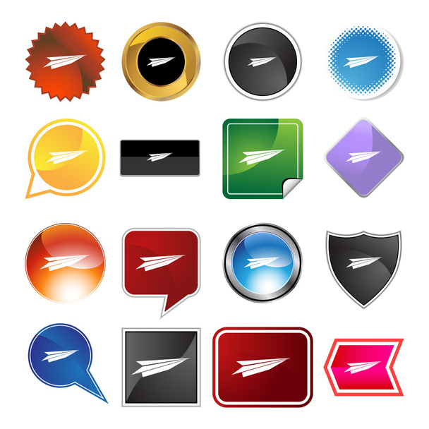 Paper Airplane Icon - Vector, afbeelding