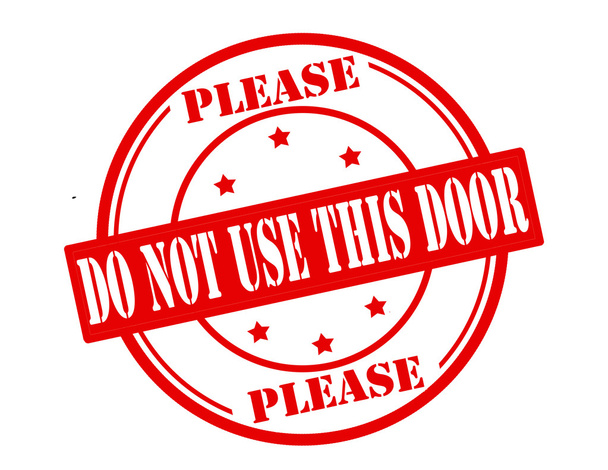 No uses esta puerta.
 - Vector, Imagen