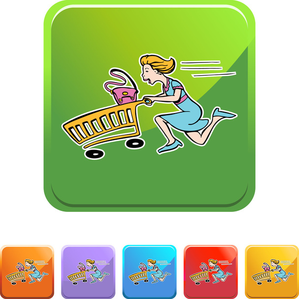 Shopping Spree web icon - Vektor, kép