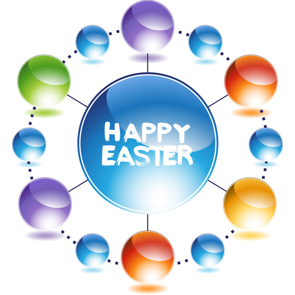 Happy Easter icon - Wektor, obraz