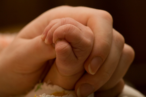 Sujetando la mano materna
 - Foto, Imagen