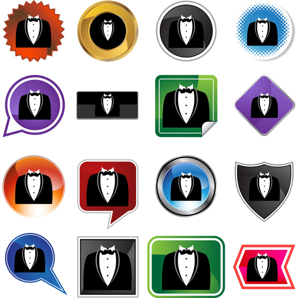 Black men Tuxedo icon - Вектор,изображение
