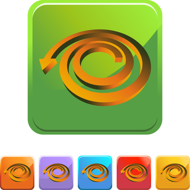 Spiral Arrow web icon - Vettoriali, immagini