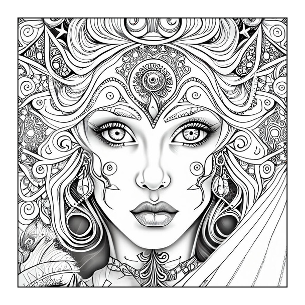 woman face coloring pages printable