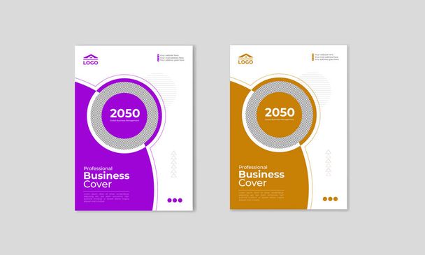 Annual report cover design or vector stylish modern business brochure design template, Vector business brochure cover design or annual report and company profile or booklet cover, Vector brochure business book cover design template and vector design - Vector, afbeelding