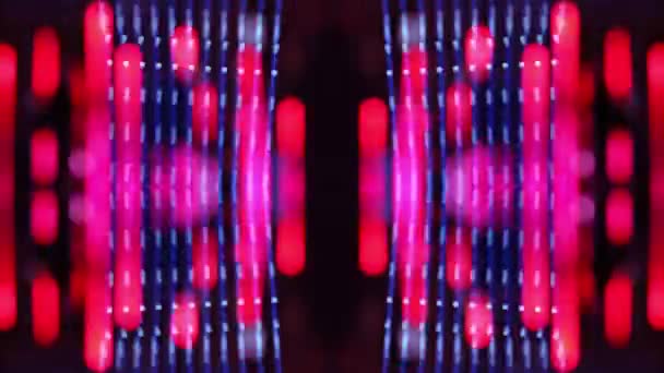 abstracte lichtbewegingspatronen gemaakt van gekleurde lampen en leds - Video