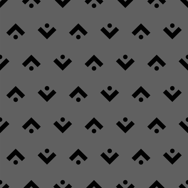 Vector. Grey, black and white abstract geometric seamless pattern. Background of angle brackets, dots. Packaging paper design, textile printing, web design, cover, advertising and printing products. - Vector, Image