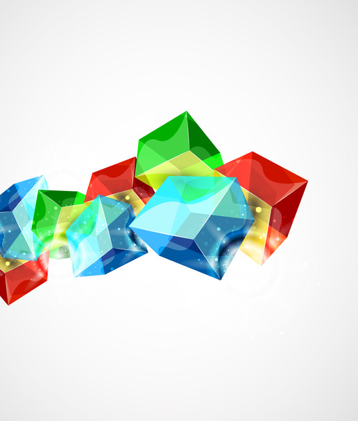 Vector abstract glass cube background - Vektör, Görsel