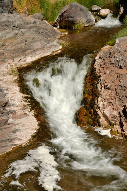 Waterfall Guatin Canyon Altiplano San Pedro de Atacama Chile. High quality photo - Zdjęcie, obraz