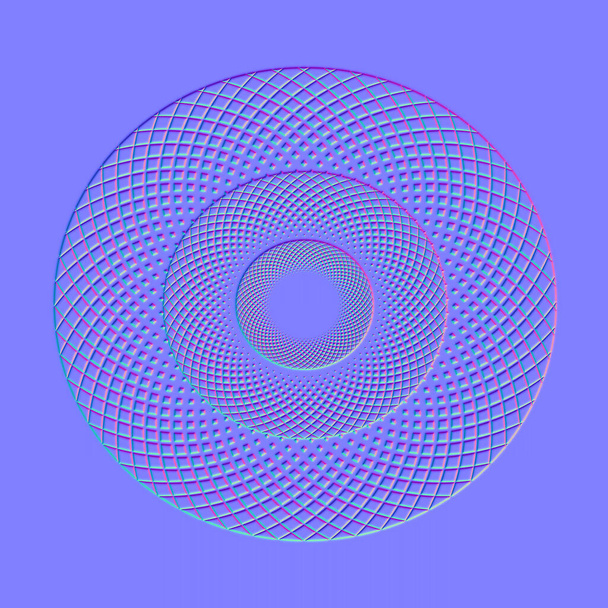  abstract circles texture , Normal map for bump map texture 3d shaders and materials-3D illustration - Foto, Imagem