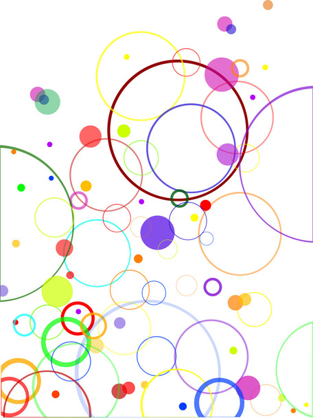 padrão abstrato com círculos de cor
 - Vetor, Imagem