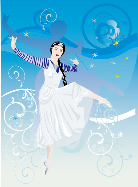danseuse de ballet en bleu
 - Vecteur, image