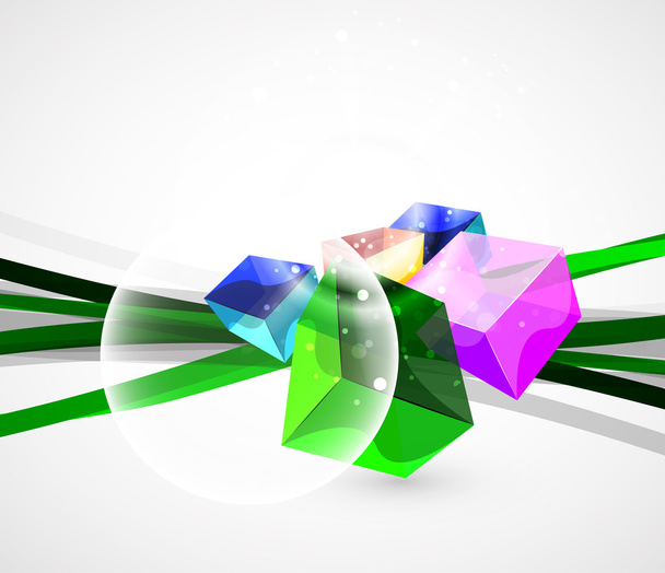 Vector abstract glass cube background - Vector, afbeelding